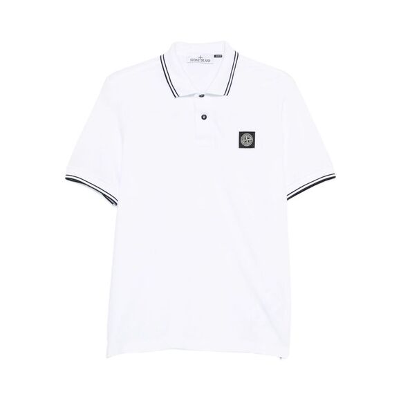 Stone Island Men Logo Cotton Polo Shirt